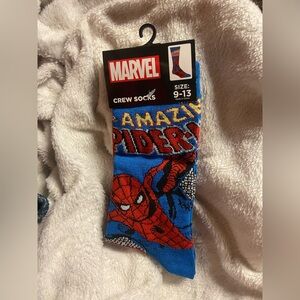 Marvel Spider-Man Crew Socks - Blue and Red